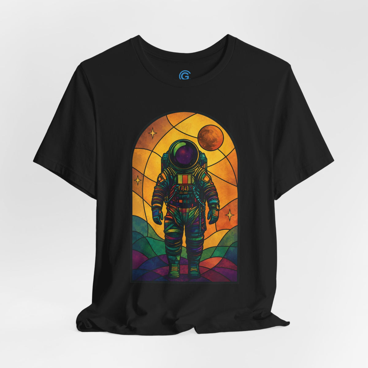 Amber Glass Astronaut — Premium Graphic Tee