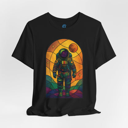 Amber Glass Astronaut — Premium Graphic Tee