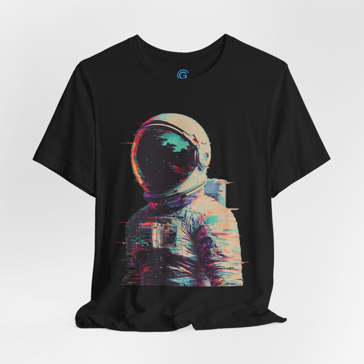 Teal Static Portrait — Premium Graphic Tee