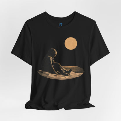Amber Polygon Shore — Premium Graphic Tee