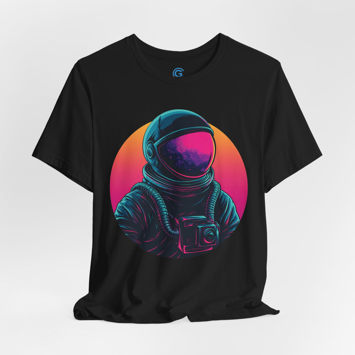Neon Sunset Portrait — Premium Graphic Tee