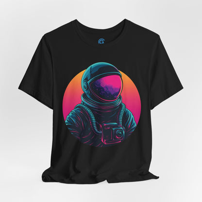 Neon Sunset Portrait — Premium Graphic Tee