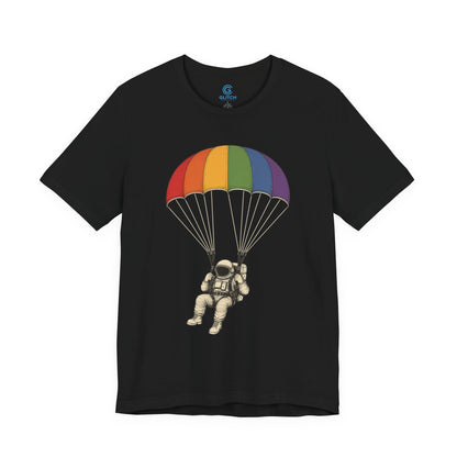 Rainbow Parachute Descent — Premium Graphic Tee