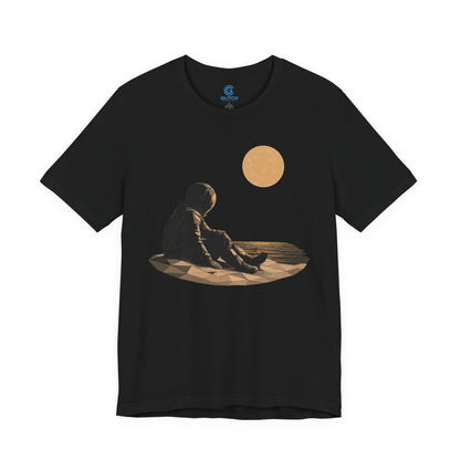 Amber Polygon Shore — Premium Graphic Tee