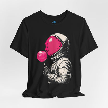 Pink Lollipop Portrait — Premium Graphic Tee