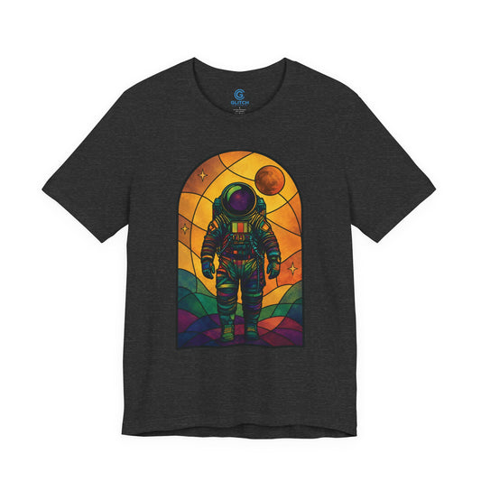 Amber Glass Astronaut — Premium Graphic Tee