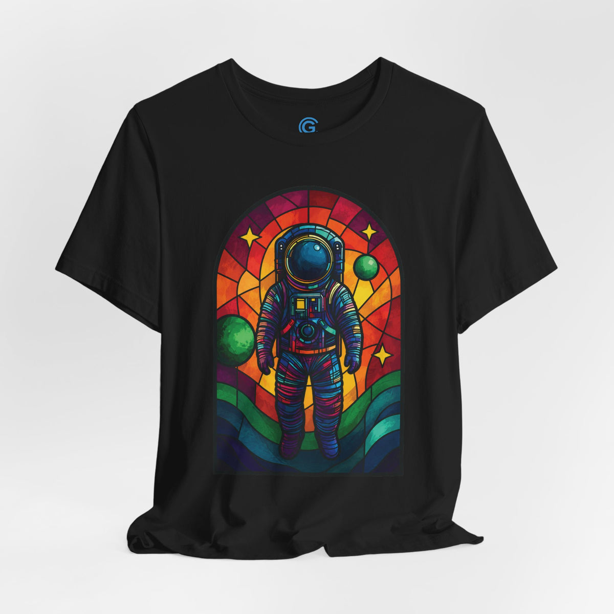 Rainbow Glass Orbit — Premium Graphic Tee