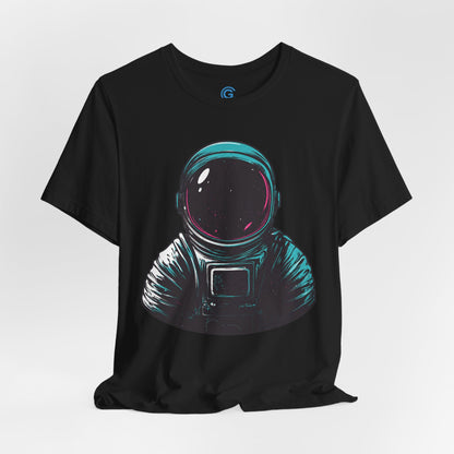 Cyan Rim Cosmonaut — Premium Graphic Tee