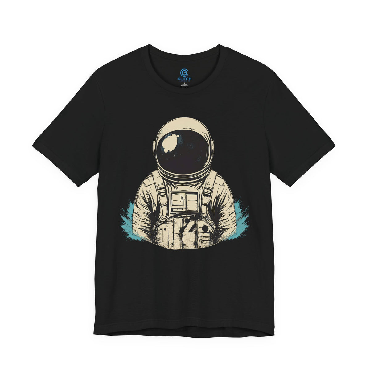 Cyan Ink Portrait — Premium Graphic Tee
