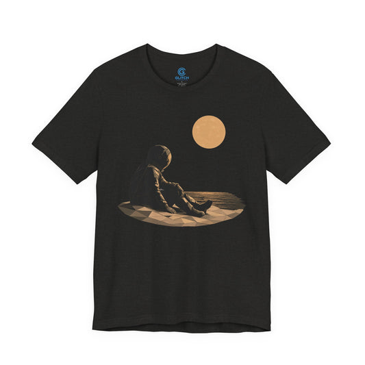 Amber Polygon Shore — Premium Graphic Tee