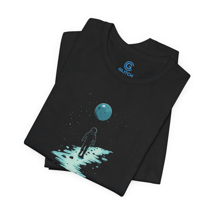 Cyan Lunar Path — Premium Graphic Tee