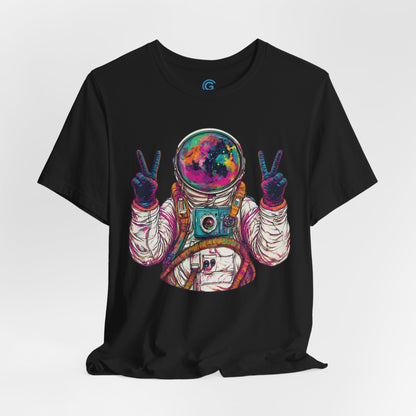 Cosmic Double Peace — Premium Graphic Tee