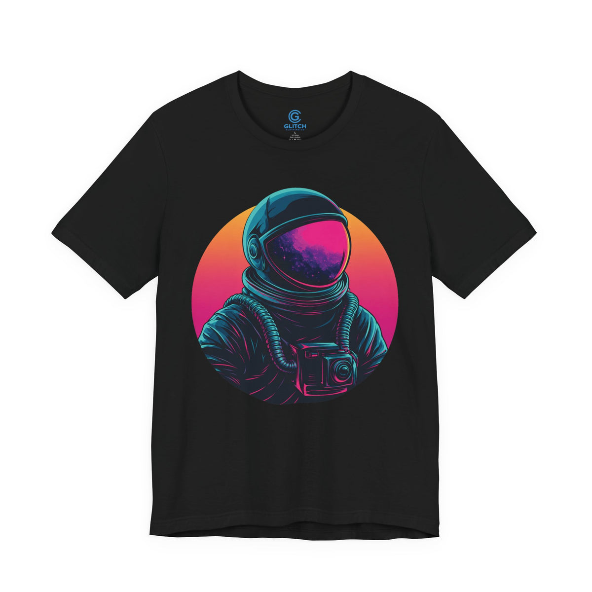 Neon Sunset Portrait — Premium Graphic Tee