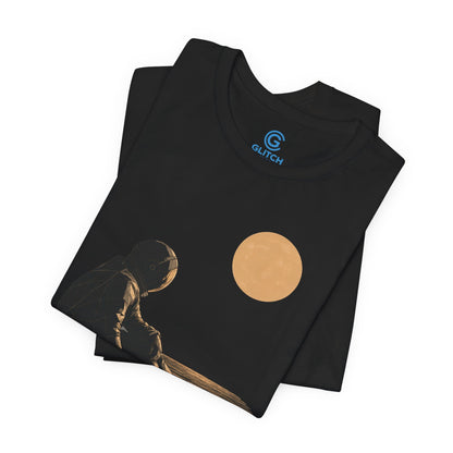 Amber Polygon Shore — Premium Graphic Tee