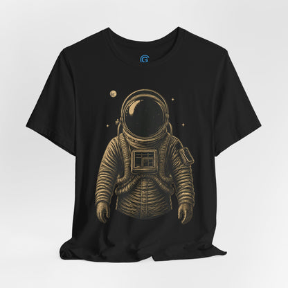Quiet Gold Cosmonaut — Premium Graphic Tee