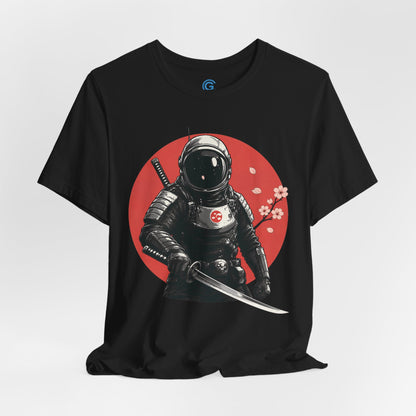 Coral Sun Space Samurai — Premium Graphic Tee