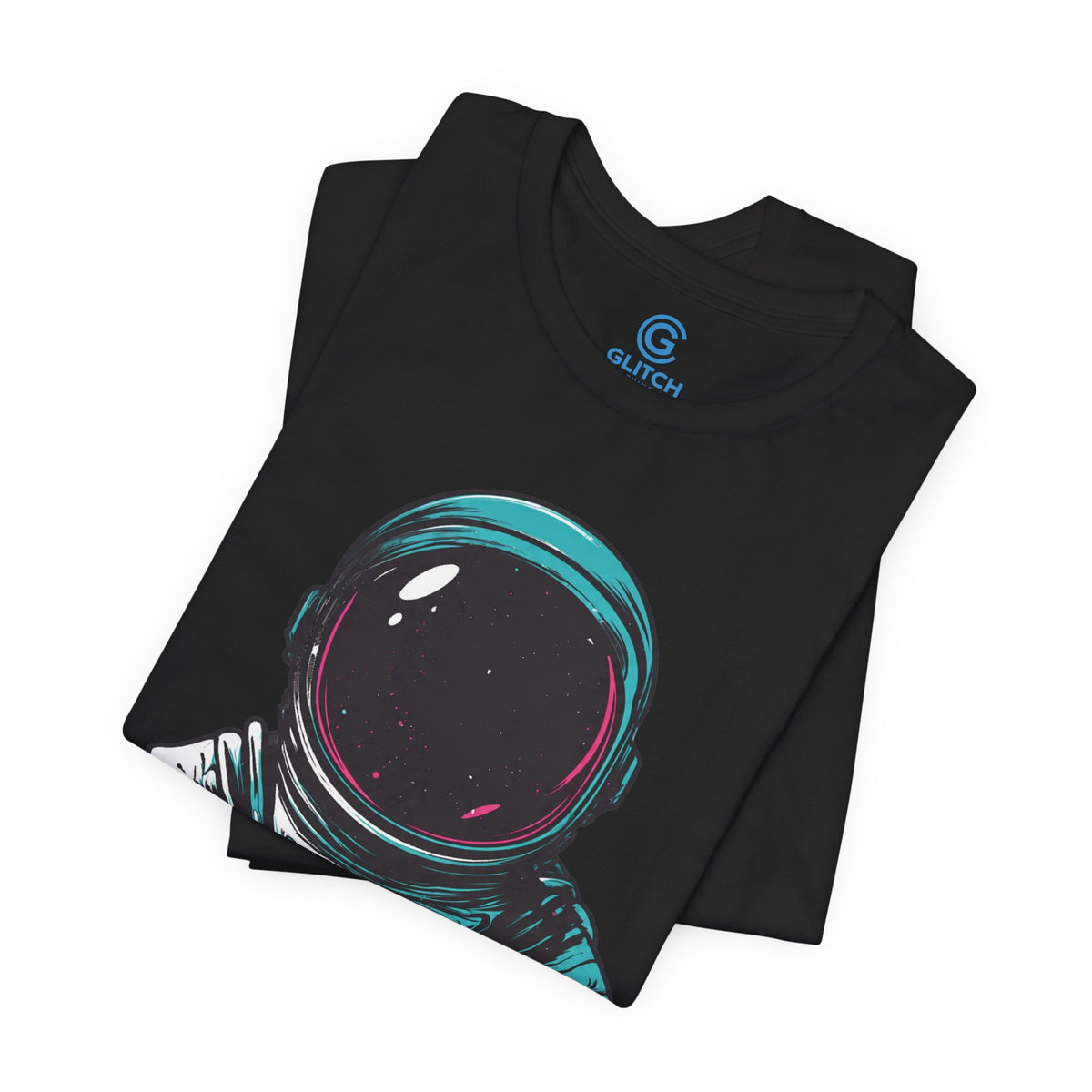 Cyan Rim Cosmonaut — Premium Graphic Tee