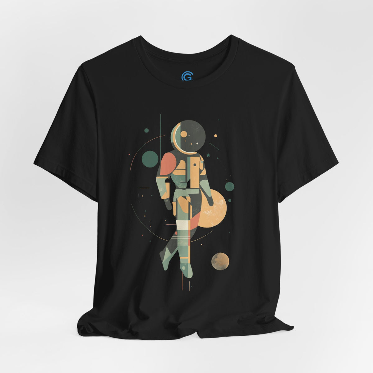 Sage Geometric Drift — Premium Graphic Tee