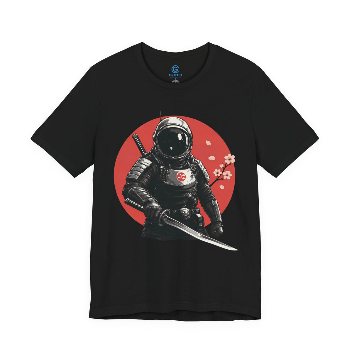 Coral Sun Space Samurai — Premium Graphic Tee
