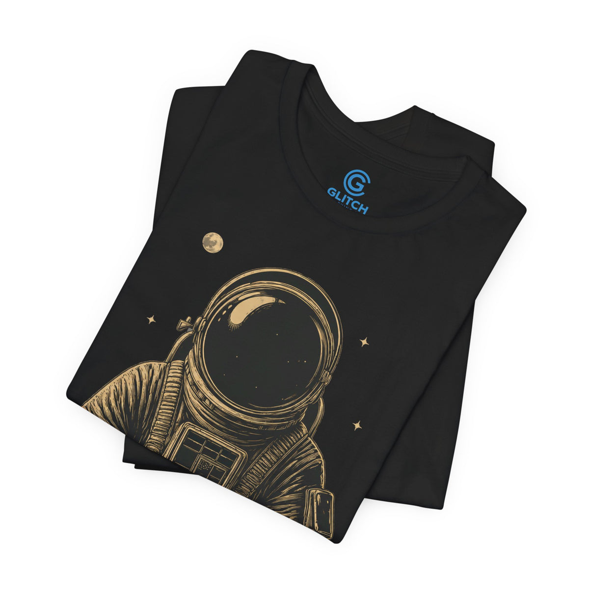 Quiet Gold Cosmonaut — Premium Graphic Tee